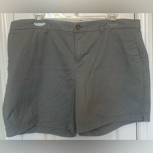 Old Navy Womens Charcoal Flat Front Shorts Size 14,  Inseam 5"